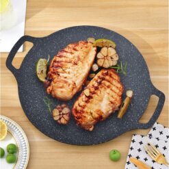 Chảo Gang Nướng Đáy Cạn 2 Quai 30cm